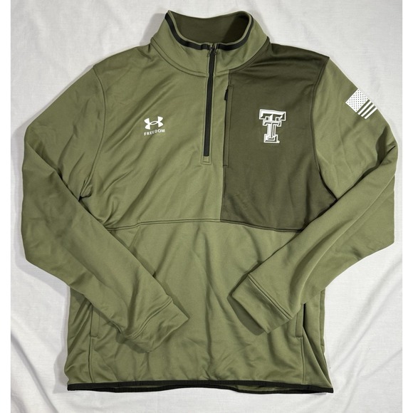 Under Armour Other - Texas Tech Red Raiders Men's Olive Green 1/4 Zip Pullover Under Armour L Freedom